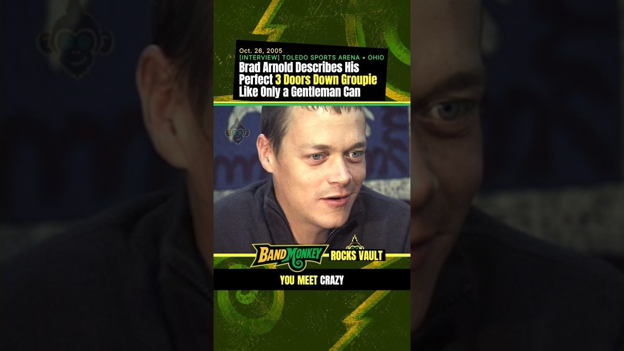 Brad Arnold of 3 Doors Down interviewed at Toledo Sports Arena on October 26, 2005, in the BandMonkey Rocks Vault EP07 cover.