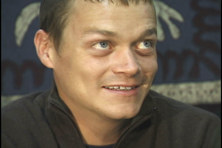 Brad Arnold smiling during the Rocks Vault interview.