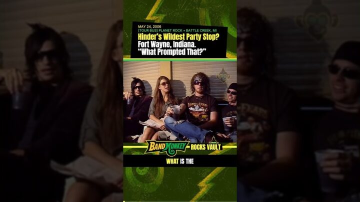 Hinder on their tour bus at Planet Rock in Battle Creek, Michigan, May 24, 2006, in the BandMonkey Rocks Vault EP06 cover.