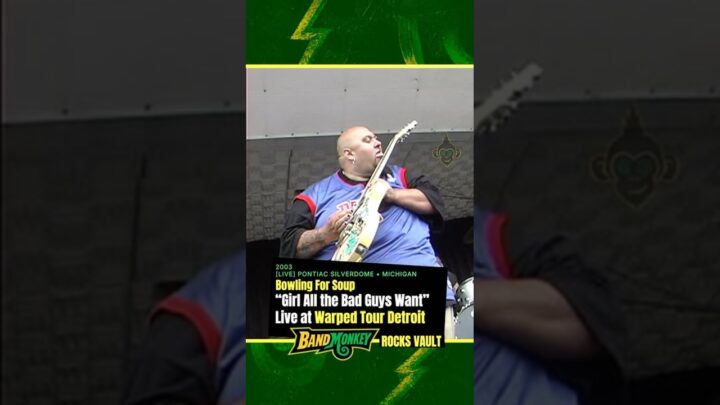 Bowling for Soup performing at Warped Tour Detroit in 2003, pictured in the BandMonkey Rocks Vault EP15 cover.